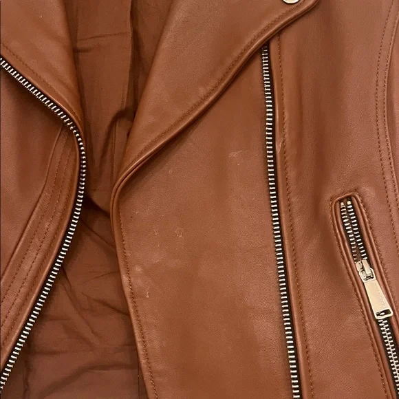 BCBG Women's Genuine Leather Moto Jacket - Picture 7 of 8